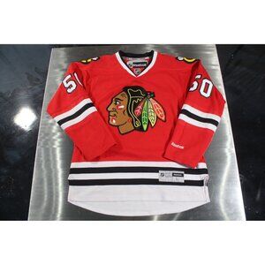 Reebok NHL Jersey V-Neck Pullover Chicago Blackhawks Crawford #50 Large Red PO19